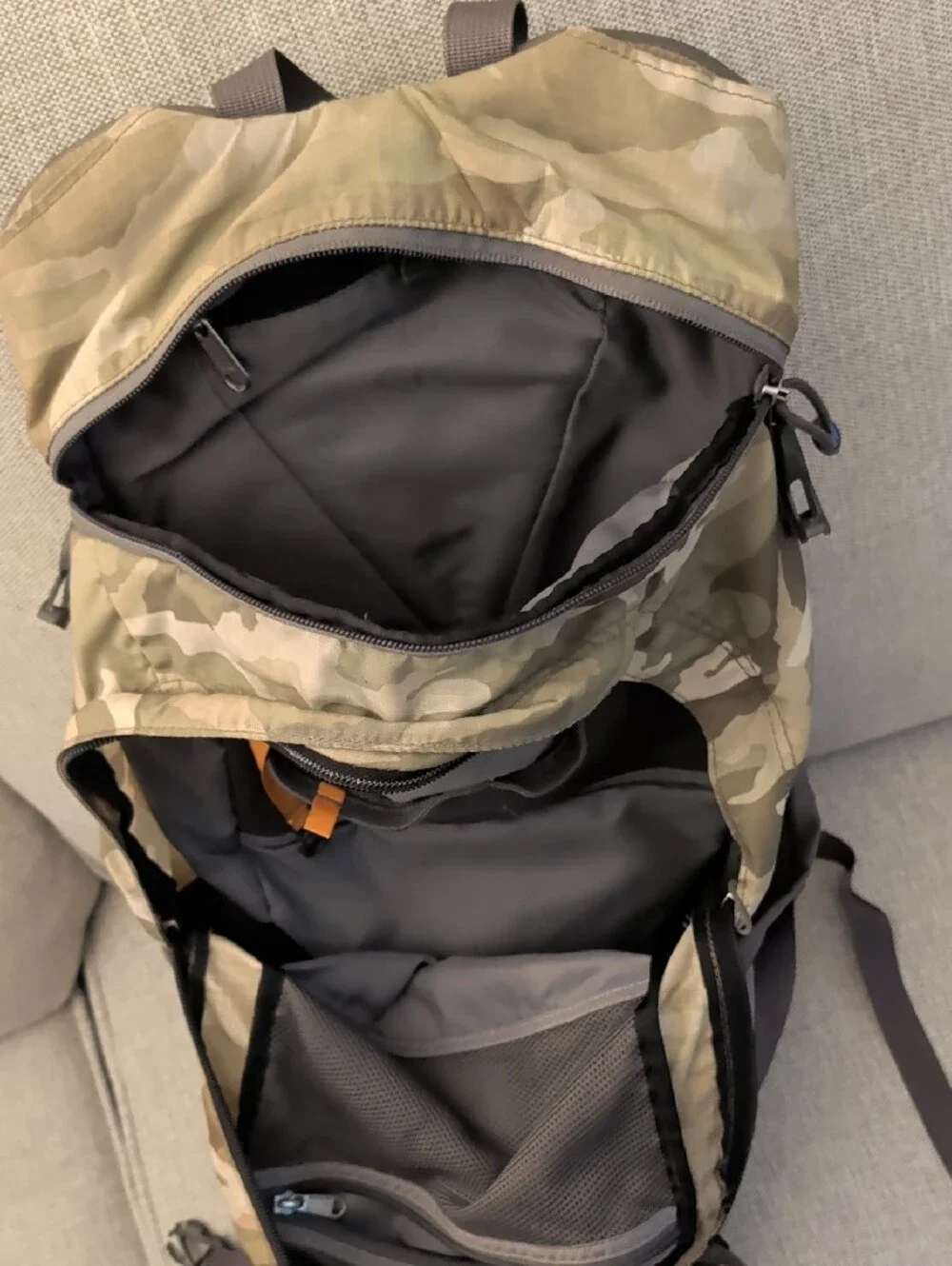 The North Face Megamouth Camo Backpack in Olive and Gray